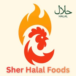 Sher Halal Foods Logo - Chicken with Halal text